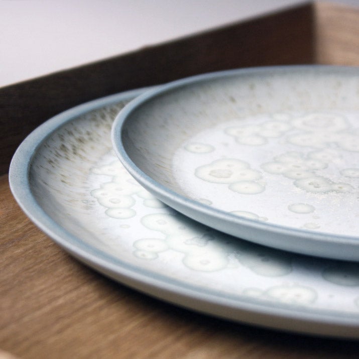 Lunch Plate, Stone Blue w. crystal Glaze