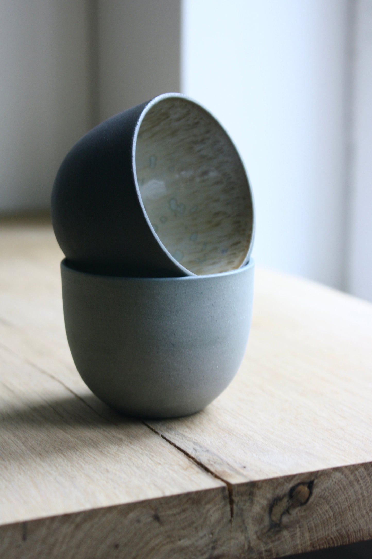 Cortado Cup, Black w/ crystal glaze (130 ml)