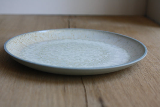 Lunch Plate, Stone Blue w. crystal Glaze
