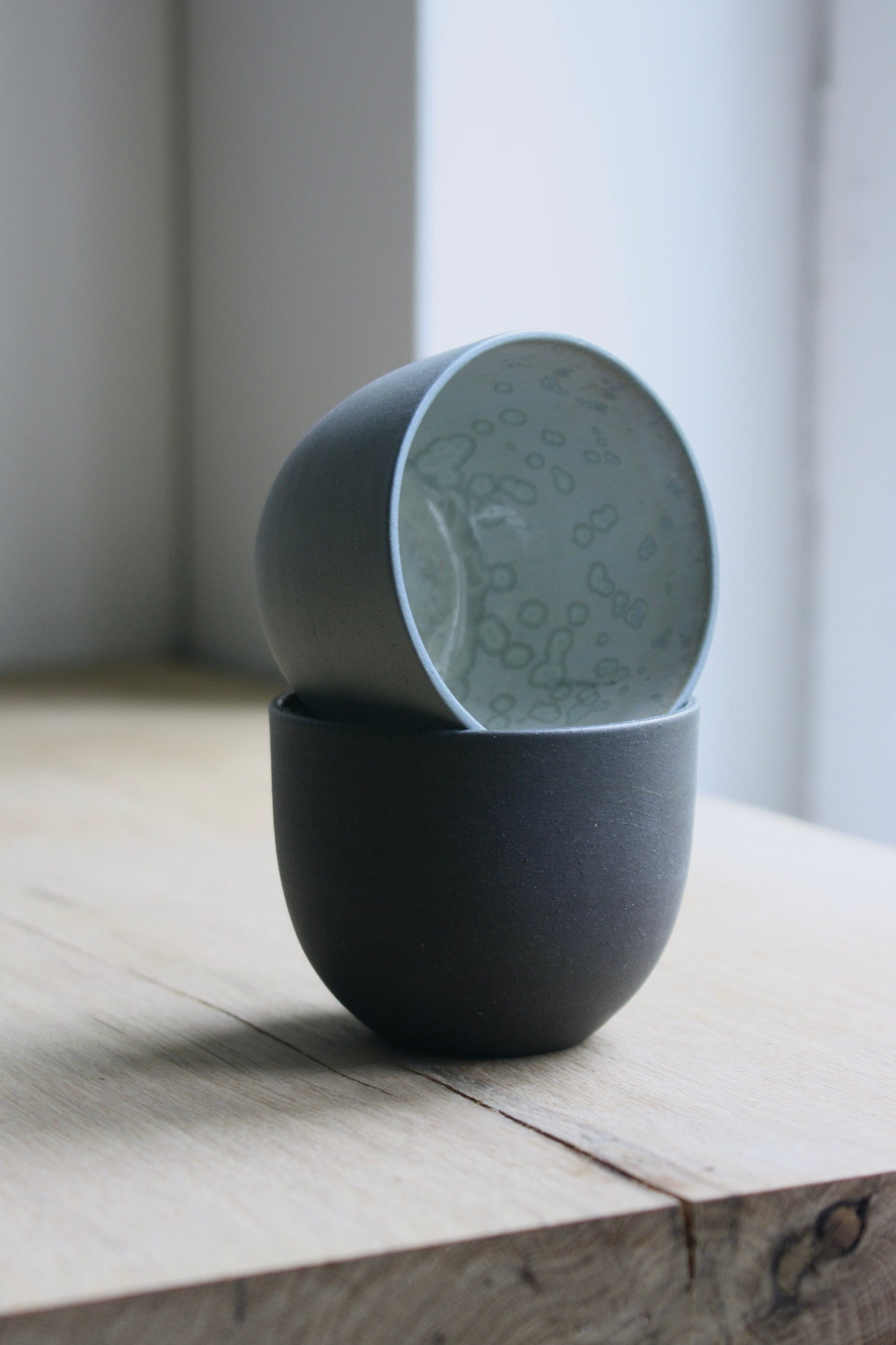 Cortado Cup, Black w/ crystal glaze (130 ml)
